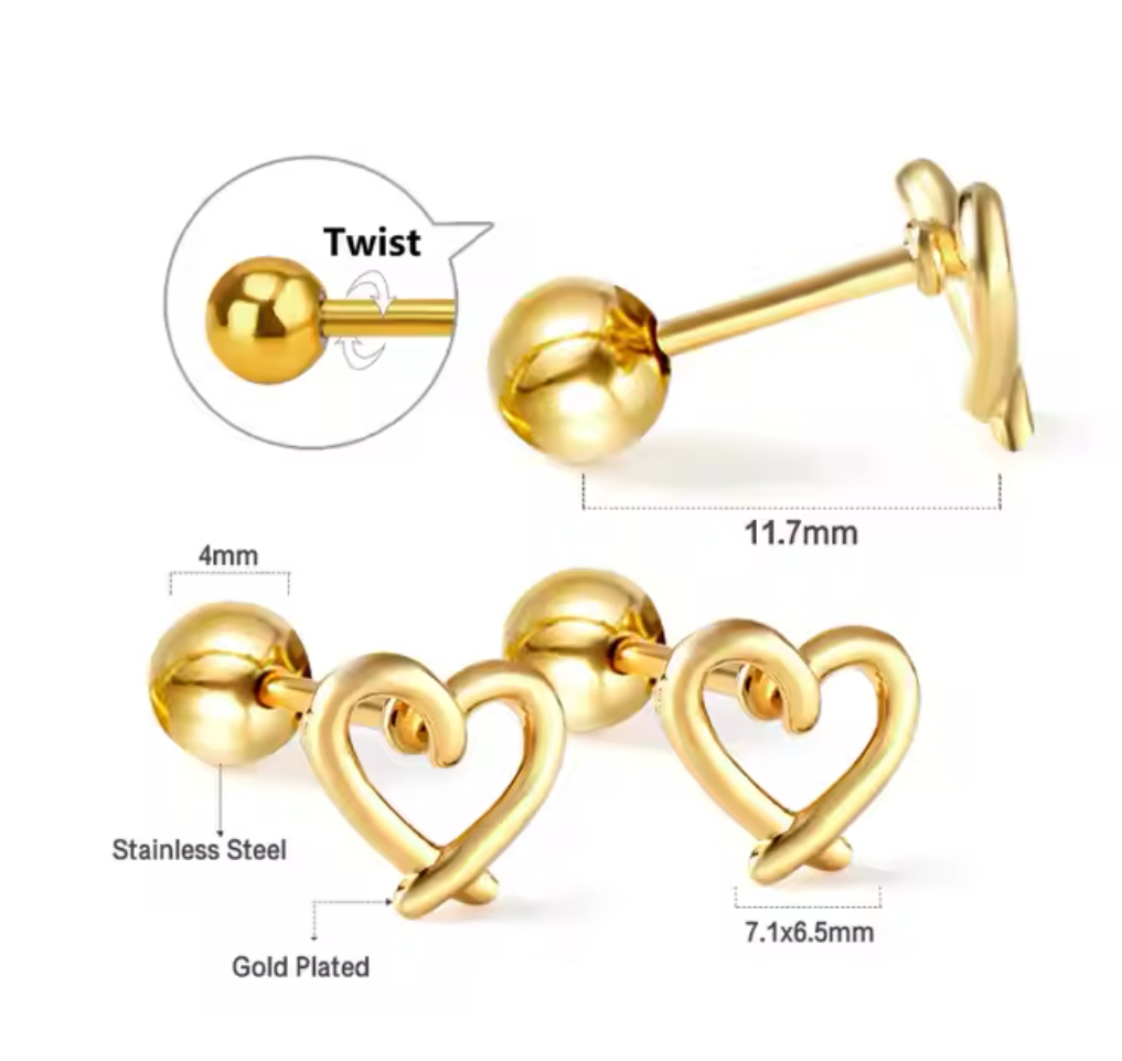 Knot Heart Earrings
