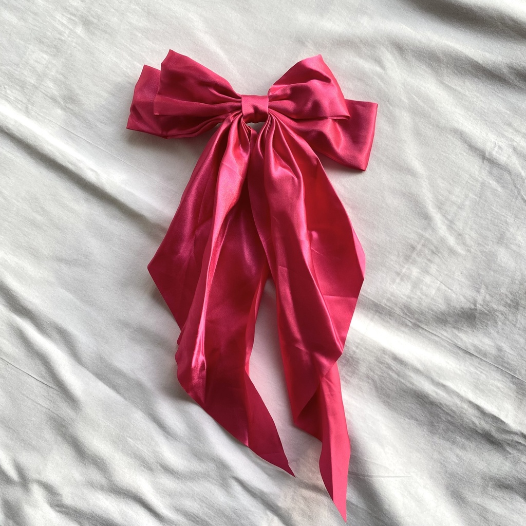 Satin Bow Hair Clips