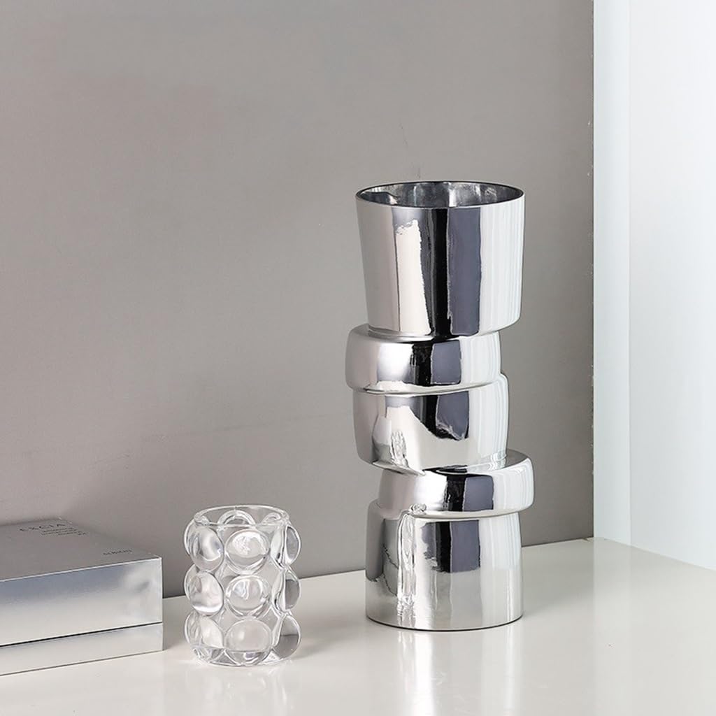 Sliced Silver Vase