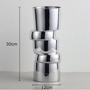 Sliced Silver Vase