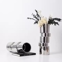 Sliced Silver Vase