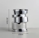 Sliced Silver Vase
