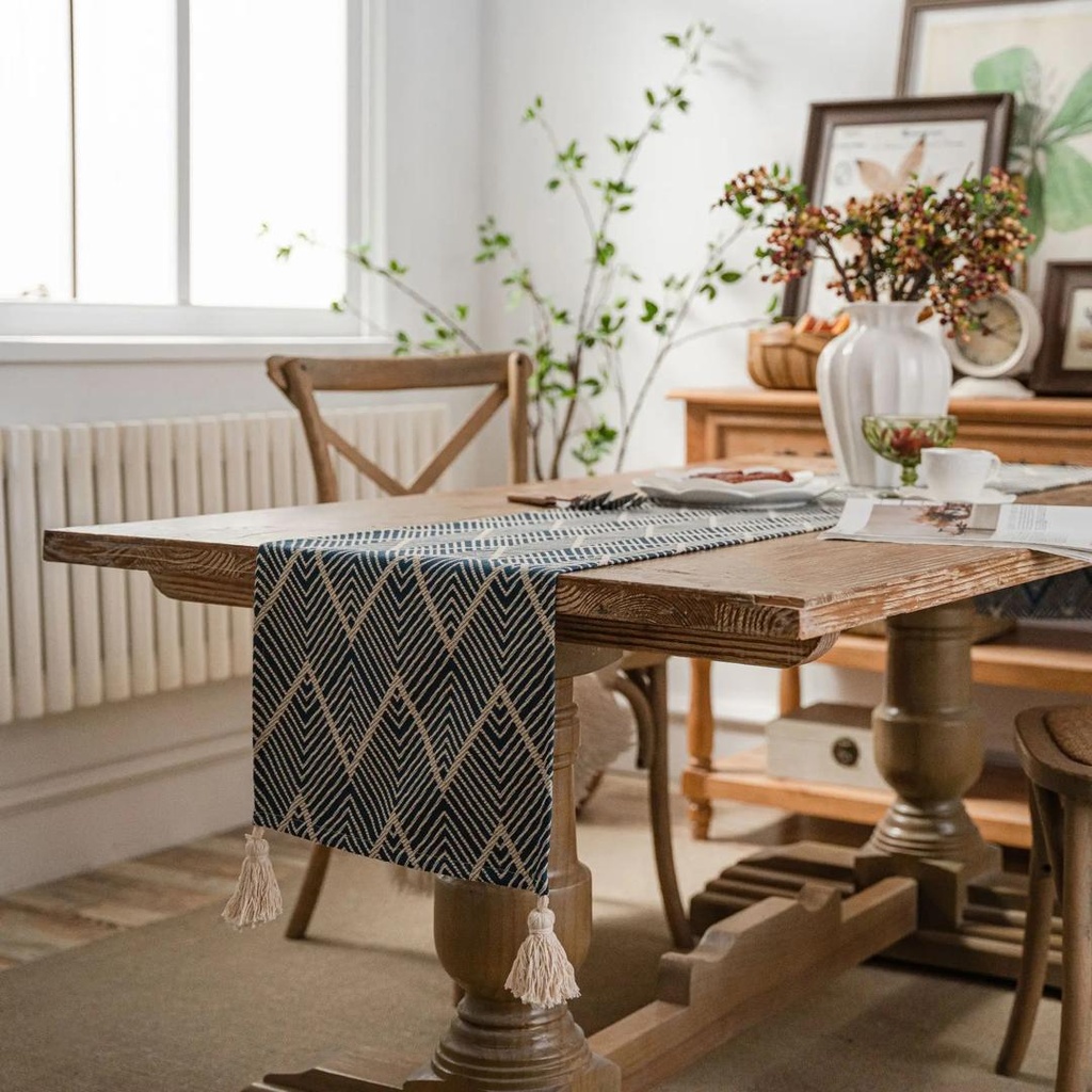 Tassle Chevron Table Runner