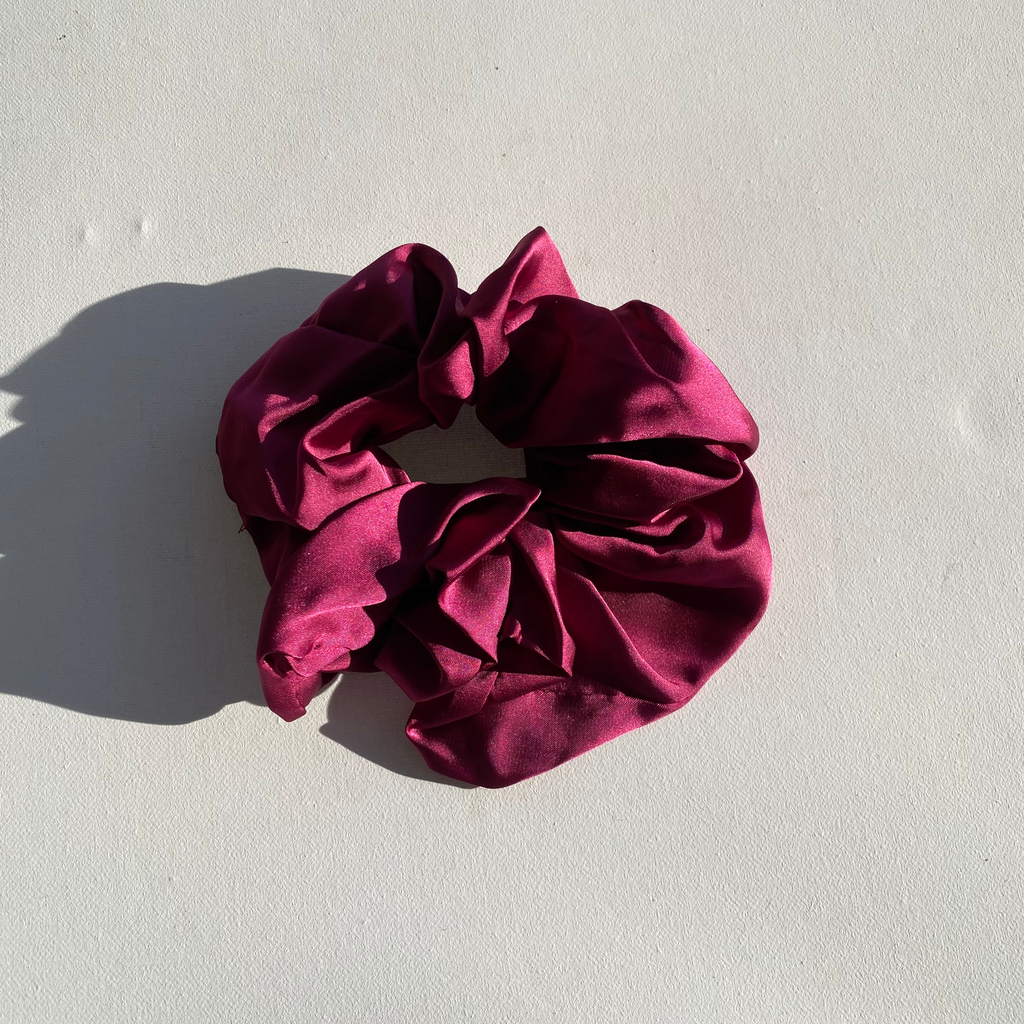 Satin Scrunchie  (Hot Pink)