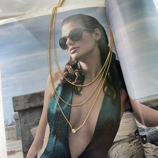 [JEWL-192] Stone Layered Necklace