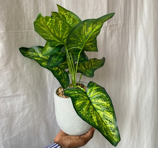 Faux Grey Potted Plant